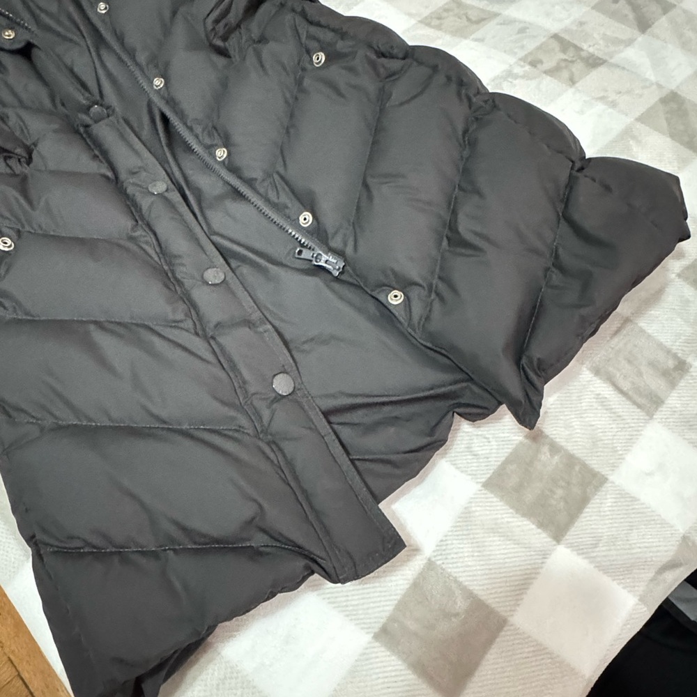 J Crew Women’s Dark Gray Full Length Puffer Jacket Medium - Picture 8 of 16